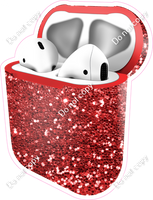 Red Sparkle - AirPods and Case