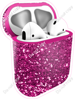 Hot Pink Sparkle - AirPods and Case