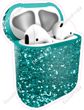 Teal Sparkle - AirPods and Case