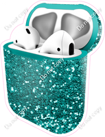 Teal Sparkle - AirPods and Case