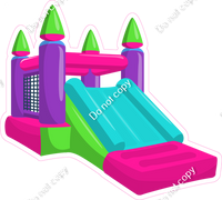 Bounce House - Inflatable - Girl Colors 1