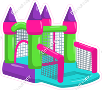 Bounce House - Inflatable - Girl Colors 3