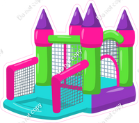 Bounce House - Inflatable - Girl Colors 3