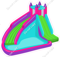 Bounce House - Inflatable - Girl Colors 4