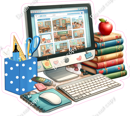 School Desk and Computer| Sign Swag USA
