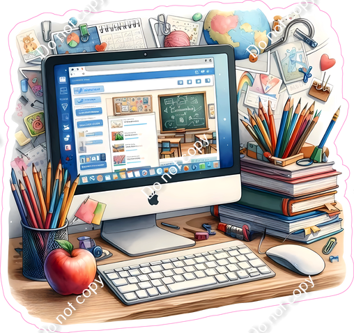 School Desk and Computer| Sign Swag USA
