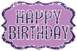 Sparkle Purple & Lavender - XL3 Happy Birthday Statement