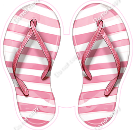 Pink & White Sandals