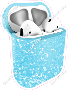 Baby Blue Sparkle - AirPods and Case