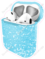 Baby Blue Sparkle - AirPods and Case