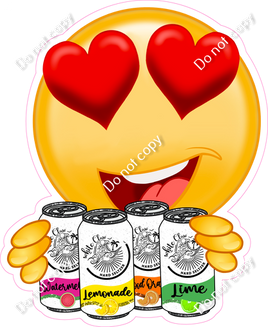 Emoji - Heart Eyes and White Claw Dinks