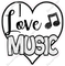 I love Music Heart Statement