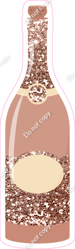 Champagne Bottle - Rose Gold