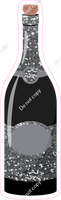 Champagne Bottle - Black & Silver