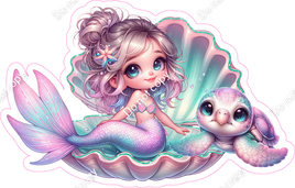 Pastel Mermaid in Shell 4