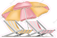 Beach Chairs and Umbrella