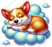 Corgi on a Cloud