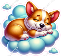 Corgi on a Cloud