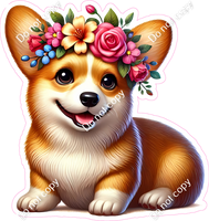 Corgi Flower Head Band