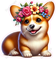 Corgi Flower Head Band