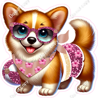 Corgi Pink Scarf