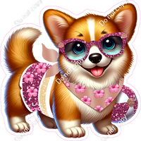 Corgi Pink Scarf