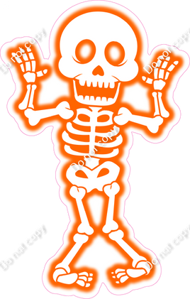 Glowing Orange Skeleton Hands UP