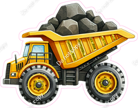 Construction - Dump Truck - Side, with Rocks