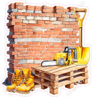 Construction - Brick Wall & Tools