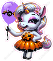 Halloween Unicorn Lavender Balloon