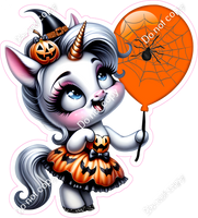 Halloween Unicorn Orange Balloon