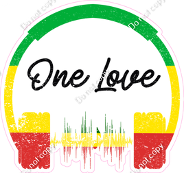 One Love Headphones Statement - Rastafarian