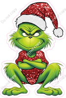 Grinch Holding with Crossed Arms