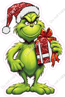 Grinch Holding a Present