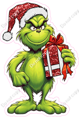 Grinch Holding a Present