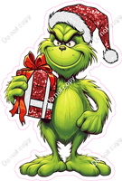 Grinch Holding a Present