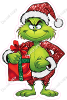 Grinch Holding a Present