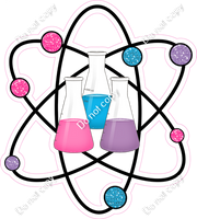 Science - Beakers & Molecule