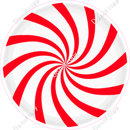 Flat Red Swirl Candy