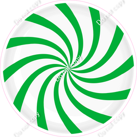 Flat Green Swirl Candy