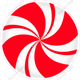 Flat Red Swirl Candy