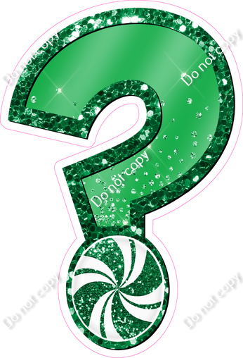 Green Question Mark with Candy Statement| Sign Swag USA