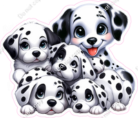 Five Dalmatians