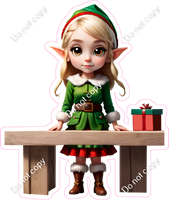 Light Skin Tone Girl Elf at Work Bench