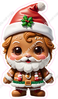 Gingerbread Cookie Kid Santa