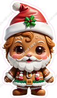 Gingerbread Cookie Kid Santa