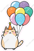 Kawaii Cat - Cat with Balloons