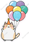 Kawaii Cat - Cat with Balloons