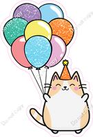 Kawaii Cat - Cat with Balloons