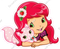 Strawberry Shortcake Inspired - Girl with Cat